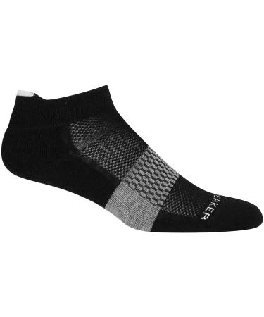 Icebreaker Women's Multisport Light Cushion Micro Socks M Black/Snow/Metro Heather