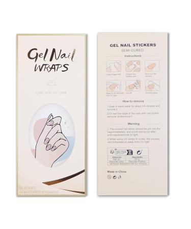 JMEOWIO Beige Gel Nail Foils - Self-Adhesive Nail Stickers for UV Curing | Nail Design Accessories in Beige & Pink - Buy Online on GoSupps.com
