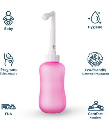 T2 Perineal Bottle - Portable Bidet for Postpartum Care and Pain Relief - 360ml Squeeze Bottle with 60 Nozzle and Washable Storage Bag - Maternity Essential Gift - Buy Online on GoSupps.com
