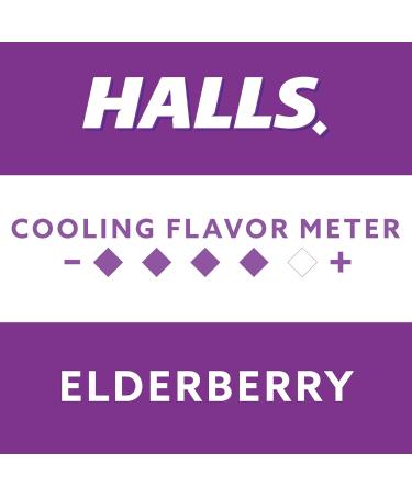 HALLS Cough and Throat Relief + Immune Support Elderberry Flavor Cough Drops 25 Drops - Buy Online on GoSupps.com