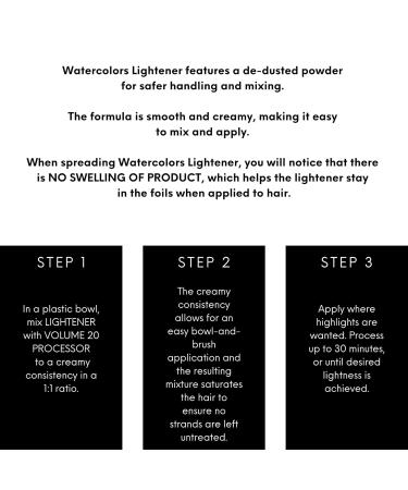 Watercolors Powder Lightener - Achieve Up to 8 Levels of Lift with 20 Vol | 32 oz Tub for Incredible Conditioning - Shop Internationally Now - Buy Online on GoSupps.com