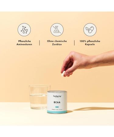 Buy foodspring BCAA Capsules - 120 Vegan Capsules | Essential Amino Acids 2:1:1 for Muscle Recovery | International Shipping - Buy Online on GoSupps.com