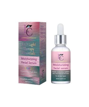 KC Republic LED Mask Therapy Moisturizing Facial Serum with Vitamin C Niacinamide & Hyaluronic Acid 30ml (1.01 fl. oz) Deep Hydration Firming & Anti-Aging for All Skin Types