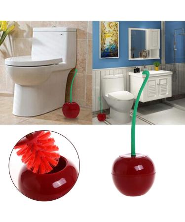 Creative Cherry Shape Toilet Brush with Holder - Household Bathroom Cleaning Tool with Thick Bristles for Deep Clean - Rust Resistant and Leakproof - Red - Buy Online on GoSupps.com