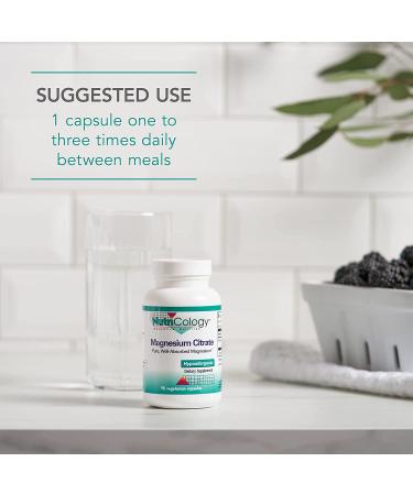 Nutricology Magnesium Citrate 90 Vegetarian Capsules - Optimize Relaxation & Muscle Health - Buy Online on GoSupps.com