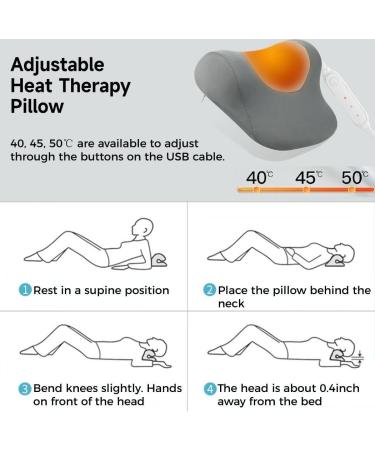 Neck Support Cushions | Cervical Alignment USB Heating Memory Foam Pillow for Relaxation | Shop Internationally - Buy Online on GoSupps.com