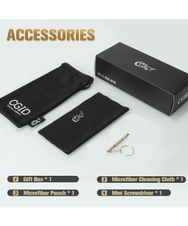 CGID Frameless Reading Glasses | Aluminum-Magnesium Alloy | Diopters +2.5 | Stylish Reading Aid with Case - Buy Online on GoSupps.com