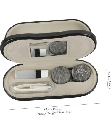 Buy Cabilock 3 Sets Multifunctional Glasses Case - Double Purpose Wood Grain Case for Glasses & Contact Lenses - Ideal for Travel 15.8x7.4cm - Fast International Shipping - Buy Online on GoSupps.com