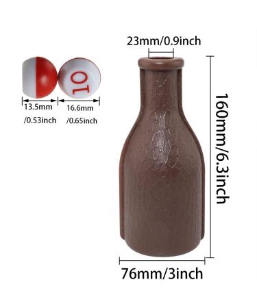 ITROLLE Plastic Kelly Pool Shaker Bottle with 16 Numbered Marbles Tally Peas - Brown Ball - Buy Online on GoSupps.com