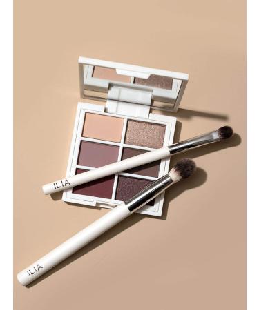 ILIA Shadow Brush - Non-Toxic Vegan Eyeshadow Brush | Cruelty-Free with Soft Synthetic Bristles & White Wood Handle | Clean Makeup Tool - Buy Online on GoSupps.com