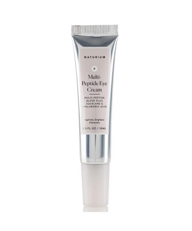 Naturium Multi-Peptide Eye Cream with Squalene & Hyaluronic Acid | 0.5 oz Tube | Smoothing & Anti-Aging Skincare - Buy Online on GoSupps.com
