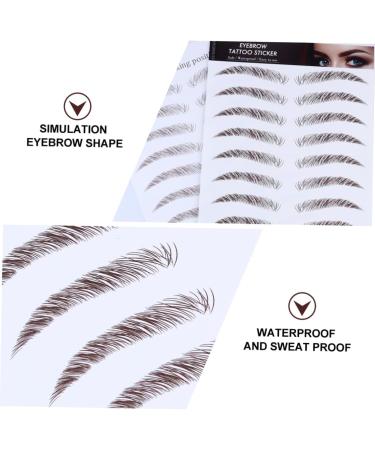 Didiseaon 4pcs Eyebrow Stickers Eyebrow Sticker Brown Decal Stickers Stick on Eyebrow Tool 6d Cosmetic Hair - Buy Online on GoSupps.com