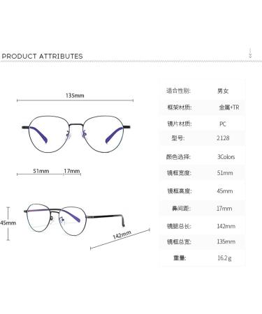SERONI Metal Toads Blue Light Blocking Glasses | Anti-UV Computer Reading Glasses for Men & Women - Black 51mm - Buy Online on GoSupps.com