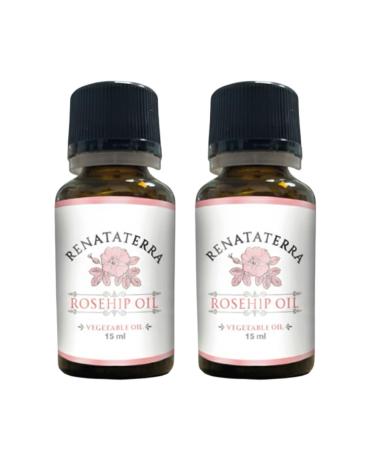 Renataterra Aceite de rosa mosqueta para cara y piel renueva y rejuvenece tu piel. Aceite de semilla de rosa mosqueta org nico 100% puro prensado en fr o rosehip oil 2 pack