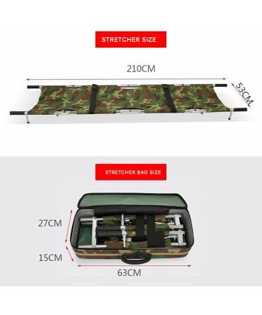 Aluminium Foldable Rescue Stretcher with Carry Bag Emergency Multi-Purpose Home Folding Stretcher for Such As Hospitals/Clinics/Families/Sports Fields - Buy Online on GoSupps.com