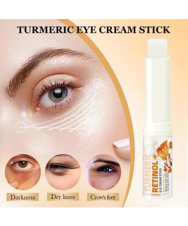 WAWJ Turmeric & Retinol Eye Cream Stick Eye Bag Stick Under Eye Balm Stick Use for Moisturizing & Brightening Melanin Eye Cream - Buy Online on GoSupps.com