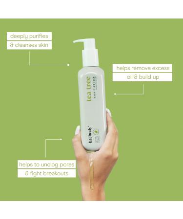 Baebody Tea Tree Cleansing Gel - Gentle Deep Cleansing Face Wash - Tea Tree Facial Cleanser for Clear Skin (8 fl oz/236 ml) - Buy Online on GoSupps.com