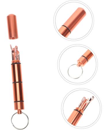Premium Ear Cleaning Kit - Stainless Steel Golden Ear Curette Spoon & Brush Set - Buy Online on GoSupps.com
