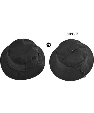 FEICUI Quick Dry UV Protection Bucket Hat - Black | Men Women Outdoor Boonie Hat - Buy Online on GoSupps.com