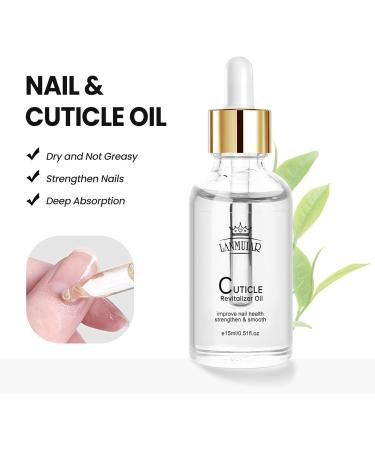 Vitamin Nail Strengthening Cuticle Oil with dropper For Fingernail Or Toenail Nail Strengthener Oil For Damaged And Weak Nails 15ml Green tea scent - Buy Online on GoSupps.com