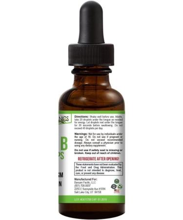Green Organics Vitamin B Complex Liquid Drops to Support Energy Vitality and Immunity Health (2 Fl Oz) - Buy Online on GoSupps.com