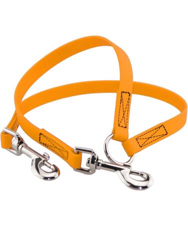 BioThane Dog Coupling Leash - 0.3m Pastel Orange | Durable & Adjustable Width for Two Dogs - Buy Online on GoSupps.com