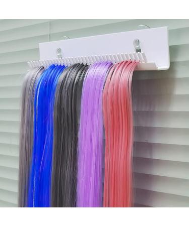 Lurrose Braid Hair Clips wig display stand hair braiding rack clip in hair extensions hair color rack hair extension hanger extension holder braiding stand Resin Coat hanger white Acrylic - Buy Online on GoSupps.com