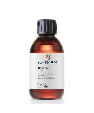 Naissance Rosehip Seed Oil (No. 246) - 225ml - Natural Hydrating Nourishing Moisturising - for Skin Face Hair Body DIY Beauty and Cosmetics 225 ml (Pack of 1) - Buy Online on GoSupps.com
