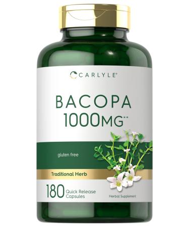 Carlyle Bacopa Monnieri Capsules - 1000 mg - 180 Capsules