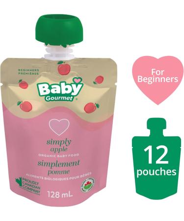 Baby Gourmet Organic Puree Baby Food Pouches - Simply Apple - No Added Sugar or Salt Non GMO No Fillers Gluten Free Kosher (128ml) 12-Pack Simply Apple 128ml (12-Pack) - Buy Online on GoSupps.com