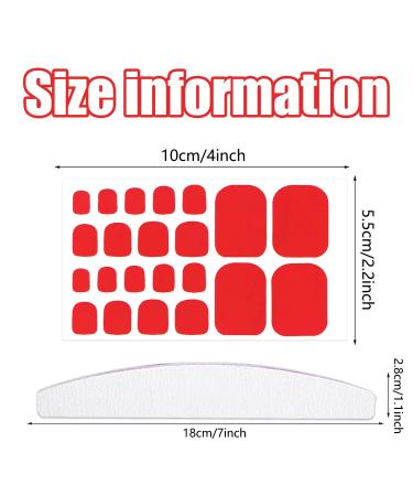 20 Sheets Solid Toenail Polish Stickers - 440 Pcs Self-Adhesive Nail Wraps & Decals for Women & Girls | DIY Toe Nail Strips - Buy Online on GoSupps.com