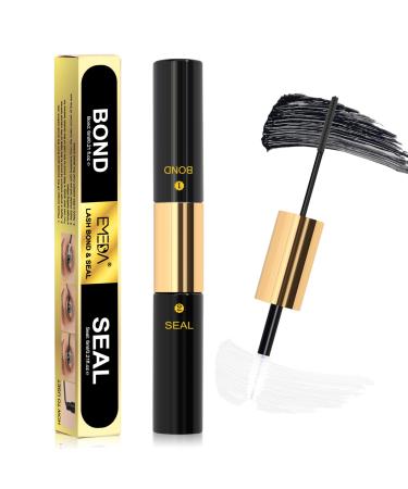 EMEDA Lash Bond and Seal 0.42OZ /12ml Cluster Lash Glue for Individual Lash Clusters DIY Lash Bond with Sealant for Cluster Eyelash Extensions Latex Free 48-72 hours (bond and seal 12ml)