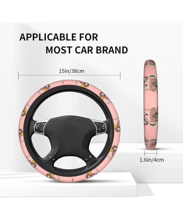 Yyhhaofa Neoprene Steering Wheel Cover - Durable Slip Resistant Easy to Install - Fits Most Cars Suvs Sunflower Seeds and Strawberries Printing - Buy Online on GoSupps.com