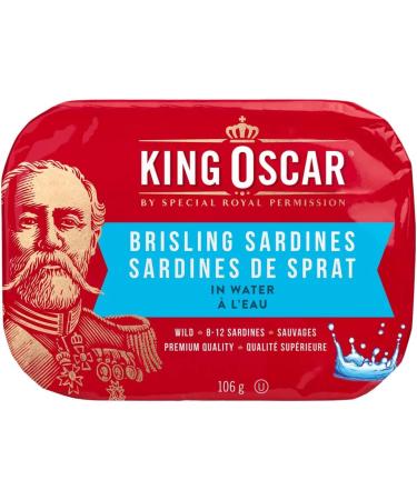 King Oscar Wild-caught Brisling Sardines in Water 106.00 g (Pack of 12) Sardines in Water 106 g (Pack of 12)