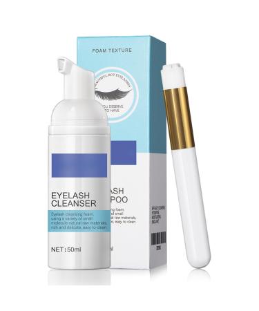 ARCHIDATE Eyelash shampoo deep cleansing eyelash cleaner with brush mild and safe eyelash shampoo for natural and extended eyelashes for use at home
