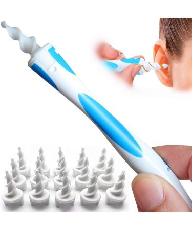 q Grips Earwax Remover 2023 Ear Wax Removal Tool Reusable and Washable Soft Silicone Tips for Deep Cleaner Earwax Ear Wax Removal Kit with 16 Pcs Replacement Heads Ear Cleaner for Adult and Kids