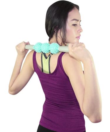 Coolife Fascia Muscle Roller - Cellulite Massager for Sore Muscles - Deep Tissue Massage Stick Tools - Mint Green - Buy Online on GoSupps.com