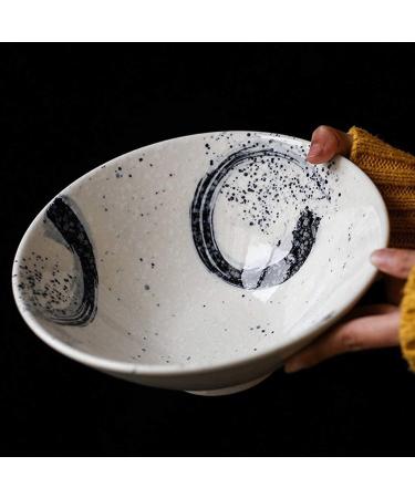 Soup Bowl Big Bowl Ramen Bowl Hot Dry Noodles Dish Bowl Salad Bowl Fruit Bowl Household Ceramic Tableware Kitchenware