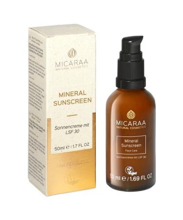 Micaraa Mineral Sunscreen Face SPF 30 - Organic Wheat-Free with Aloe Vera & Zinc | Natural German Cosmetics - Buy Online on GoSupps.com