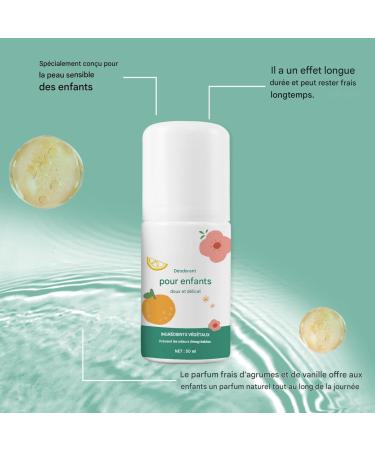  Vhjlfig Children's Deodorant with Natural Extracts 50ml Roll-on Instant Freshness with Botanical Notes Soothing Care for Sensitive Skin Ideal for Sports Activities and Daycare - Buy Online on GoSupps.com