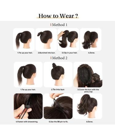 RPAEOY Ponytail Hair Hairpieces for Women 14 Inch Drawstring Claw Clip Clip in Hair Extension Fluffy Curly Natural Synthetic Hair Heat Resistant Fiber Wigs for Cosplay Daily Use Party (#1) - Buy Online on GoSupps.com