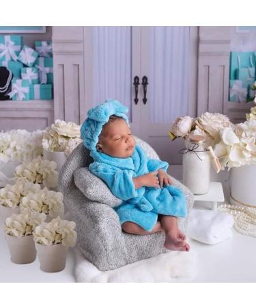 Shop Dark Blue Newborn Photography Bath Towel & Robe Set | Baby Costume Accessories for Boys & Girls | Perfect for Photo Shoots - Buy Online on GoSupps.com