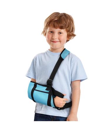 Arm loop child arm sling shoulder immobilizer kids arm sling with the waistband and storage bags for children broken arm elbow wrist support and restoring injuries children - Buy Online on GoSupps.com