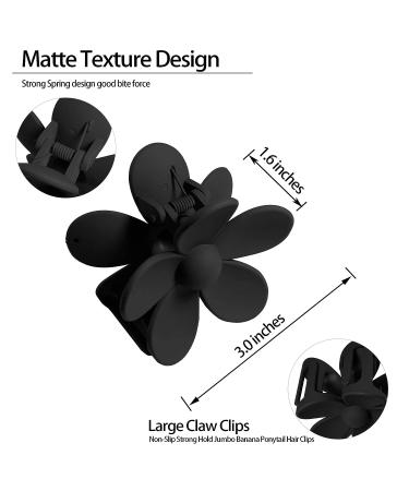 OWIIZI Jumbo Claw Clips for Thick Hair - 6PCS Flower Hair Clips - Large Strong Hold - Cute Matte Claw Clips - 6 Colors - Hair Barrettes for Women and Girls - Buy Online on GoSupps.com