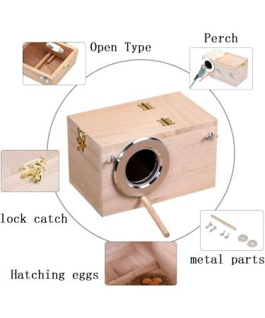 Parakeet Nesting Box - Ideal Breeding Cage for Finch, Lovebirds, Cockatiel, Budgie, Conure, and Parrot - 8'' x 5'' x 5 - Buy Online on GoSupps.com