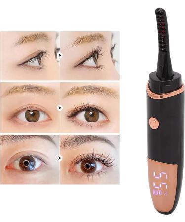 Qukaim Heated Lash Curling Tool Electric Heated Eyelash Curler Rechargeable Lash Curler with 4 Temperature Gears Quickly Heating 360-Degree Lash Curling Styling Tool Black - Buy Online on GoSupps.com
