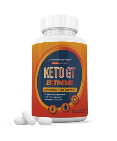Keto GT Extreme Keto Pills 1675MG New & Improved Formula Contains Apple Cider Vinegar Extra Virgin Olive Oil Powder Green Tea Leaf 60 Capsules