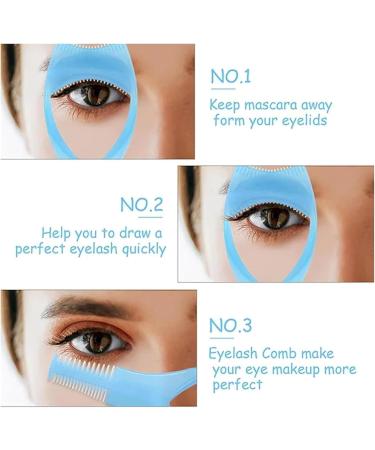 AEZON Lashes Applicator Tool Eyelashes Tools Mascara Shield Applicator Guard Lash Mascara Shield Guard Comb Protector Eyelid Eyelash Brush Tool & False for Natural Look Blue - Buy Online on GoSupps.com