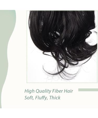 Curly Wavy 18 Inch Synthetic Claw On Ponytail Extension Natural Black - Buy Online on GoSupps.com