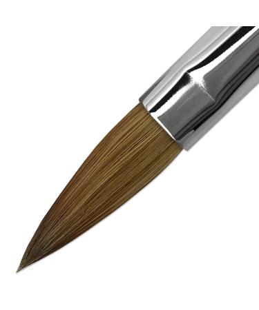 PANA Pure Kolinsky Hair Acrylic Nail Brush - Size 8 Teal Wood Handle - Buy Online on GoSupps.com